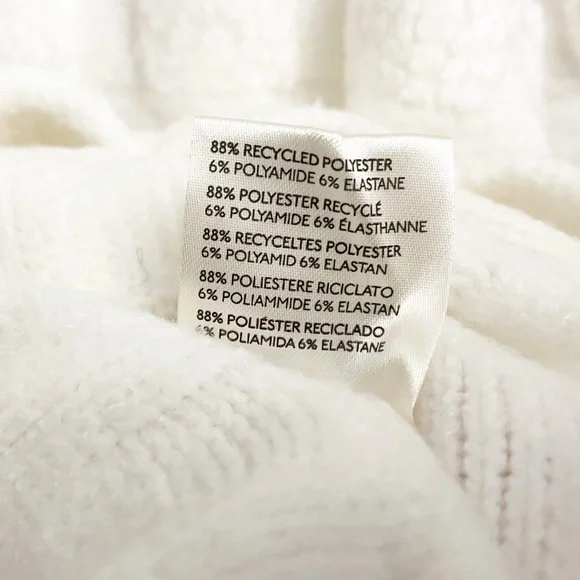 NWT Free People Soul Searcher Checkered Mock Neck Sweater Ivory - Picture 6 of 7